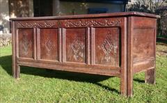 17th Century William And Mary Period Oak Antique Coffer 23d 60w 26h _7.JPG
